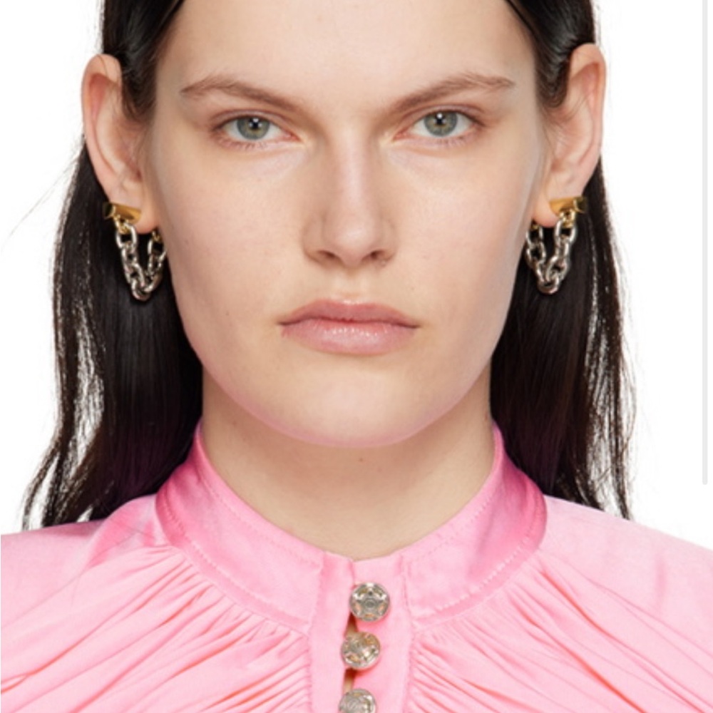 Paco Rabanne Gold and Silver Chain Earrings